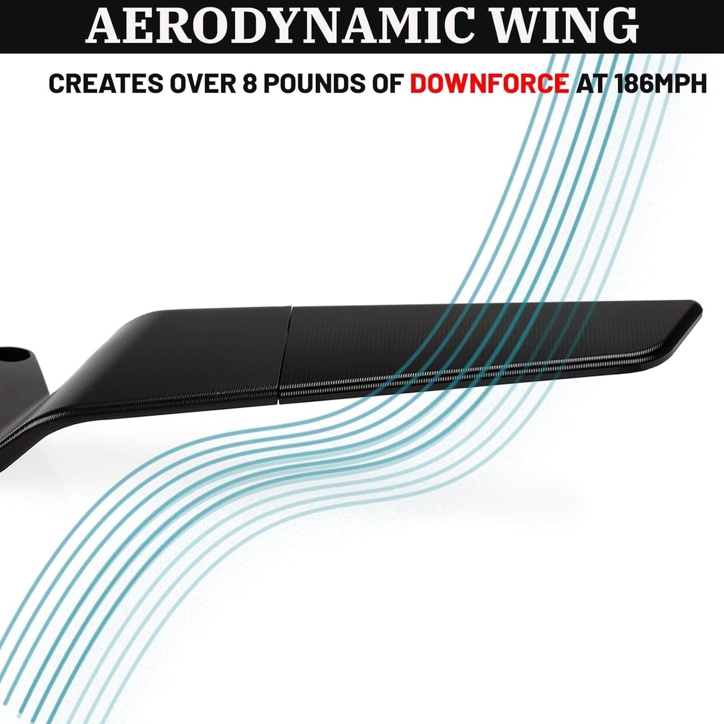 Motorcycle Mirrors with LED Turn Signal Large Stealth Mirror Adjustable Rearview Mirror Wind Wing Side Mirror for Z650 Z900 Z1000 Duke 390 790 1290 MT07 MT09 S1000 Street Bike Mirrors, LARGE