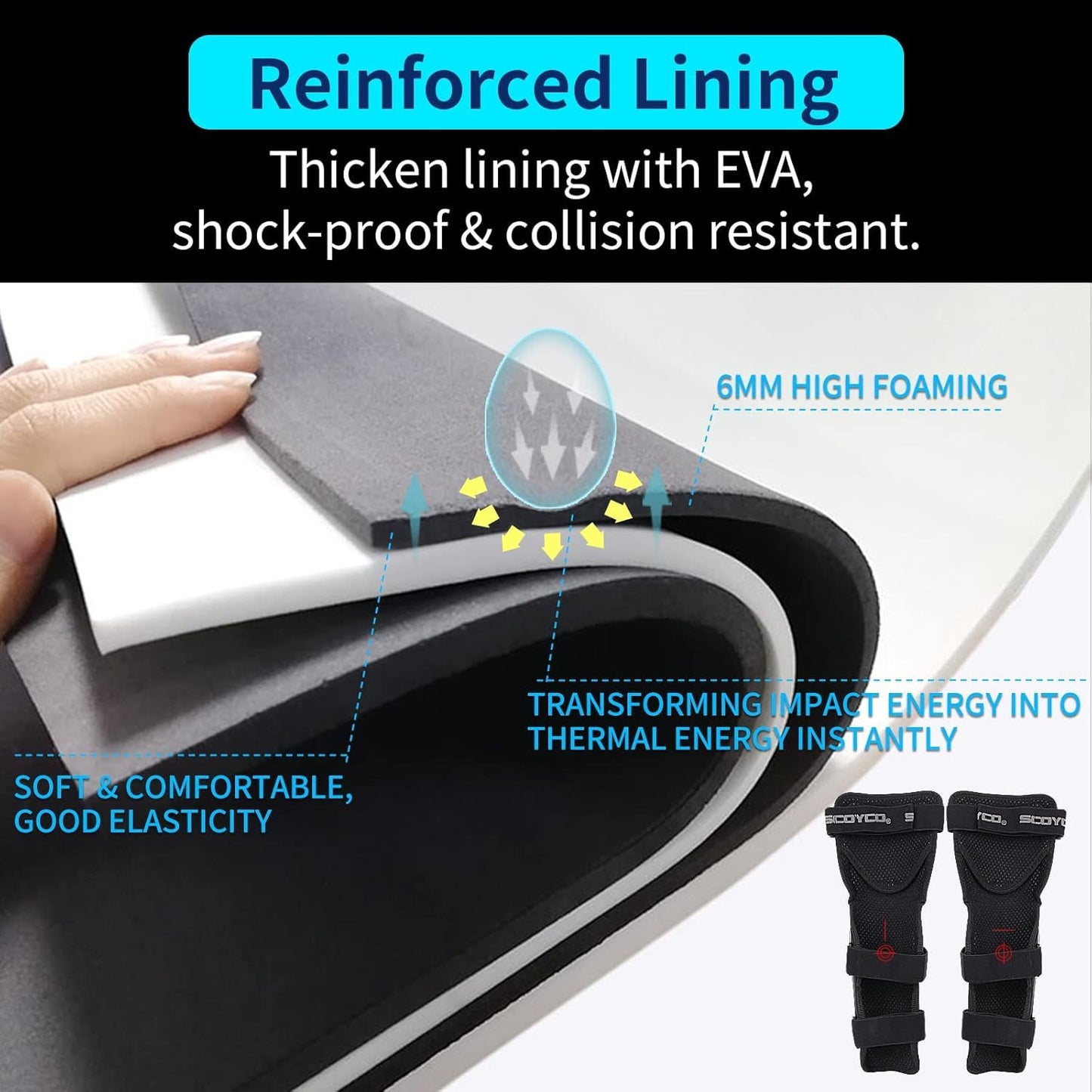 Motorcycle Knee & Elbow Guards,with PP Shell Protection, Shin Safe Protector for Outdoor Cycling Racing Sports (4 in 1)