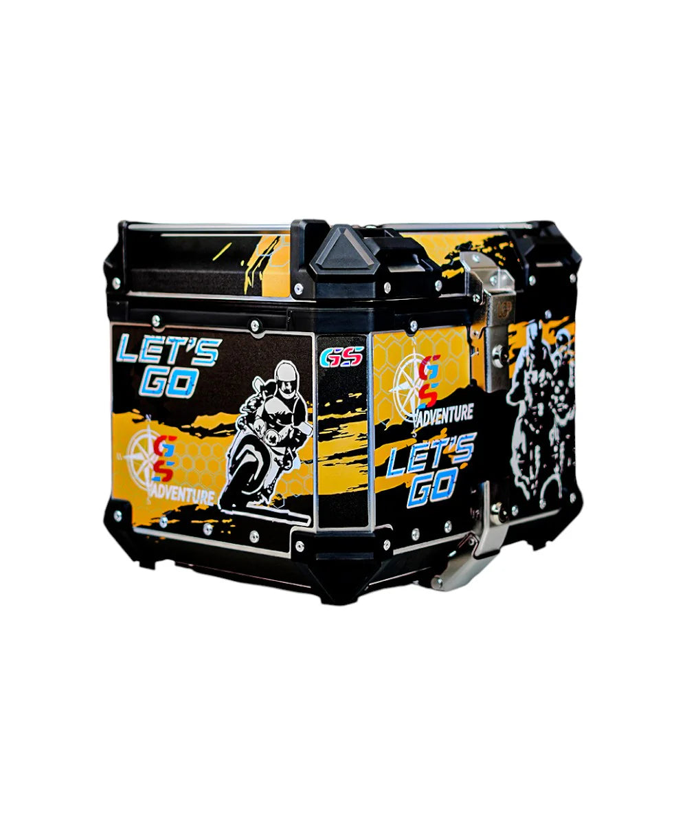 GUB Premium Aluminum GS Graphics 45 Liters Top Box