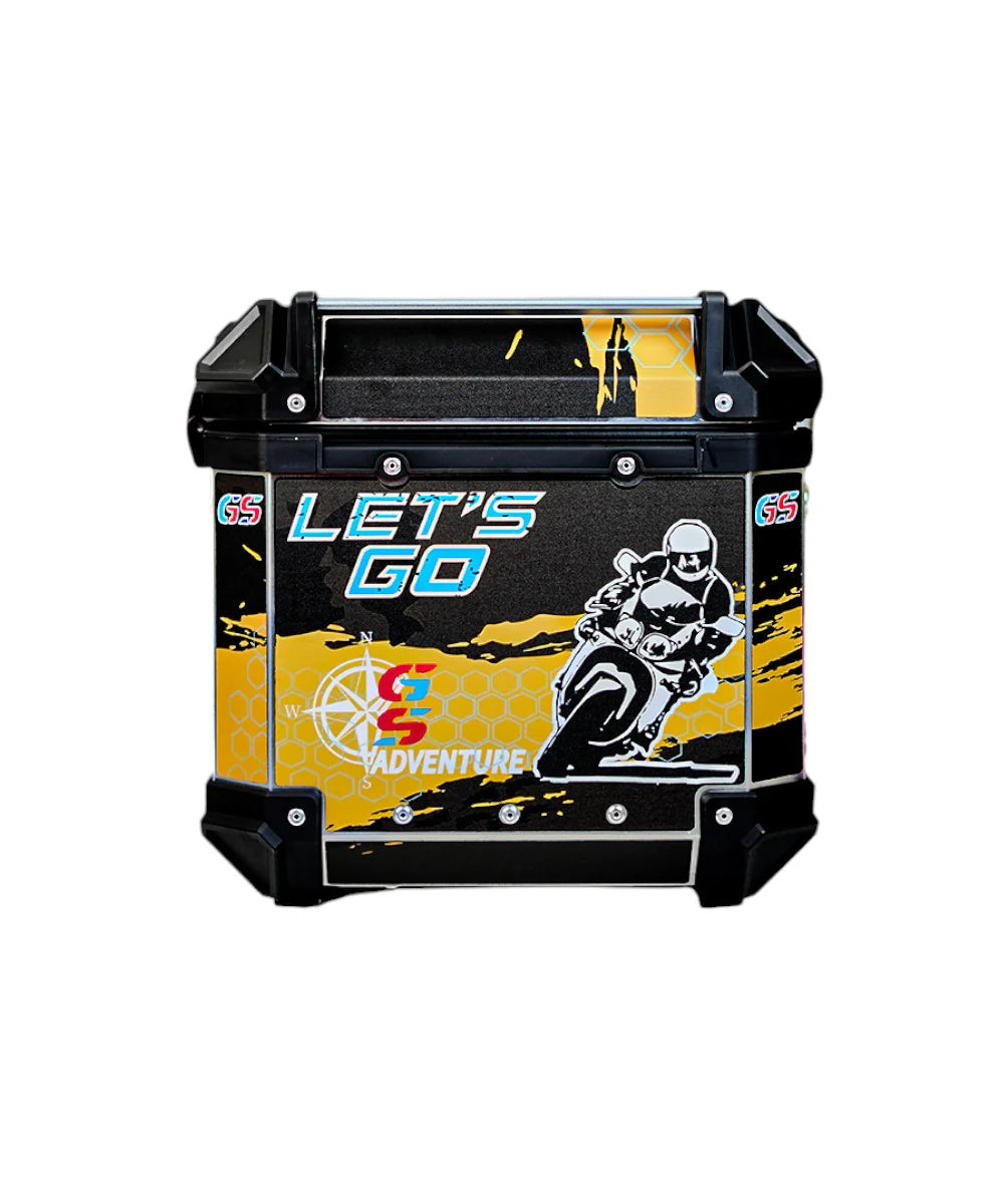 GUB Premium Aluminum GS Graphics 45 Liters Top Box