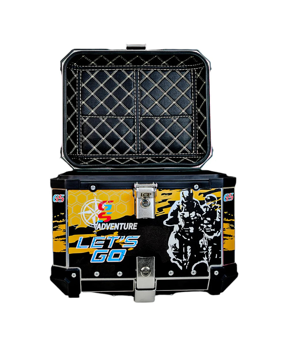 GUB Premium Aluminum GS Graphics 45 Liters Top Box