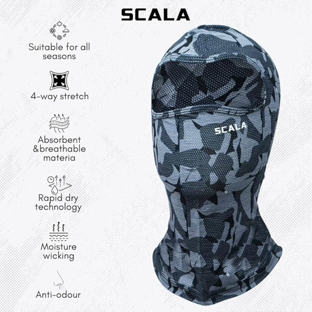 Scala Face Mask for Men & Women, Air-X Single Balaclava for Bike Riding UV Protected Breathable Helmet Liner, Anti-Hair Fall, Sweat Absorbing