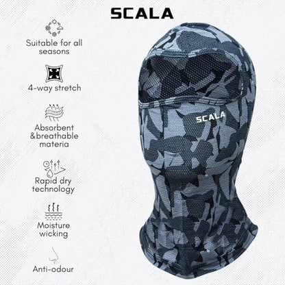 Scala Face Mask for Men & Women, Air-X Single Balaclava for Bike Riding UV Protected Breathable Helmet Liner, Anti-Hair Fall, Sweat Absorbing