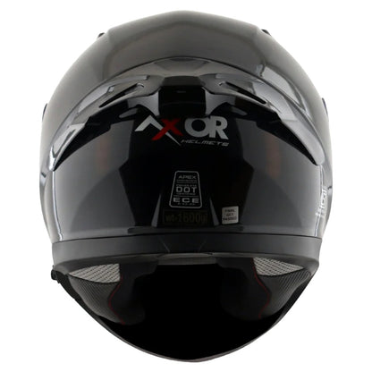 Axor Apex Solid ISI ECE DOT Certified Matt Black Full Face Dual Visor Helmet for Men and Women with Pinlock Fitted Outer Clear Visor and Inner Smoke Sun Visor