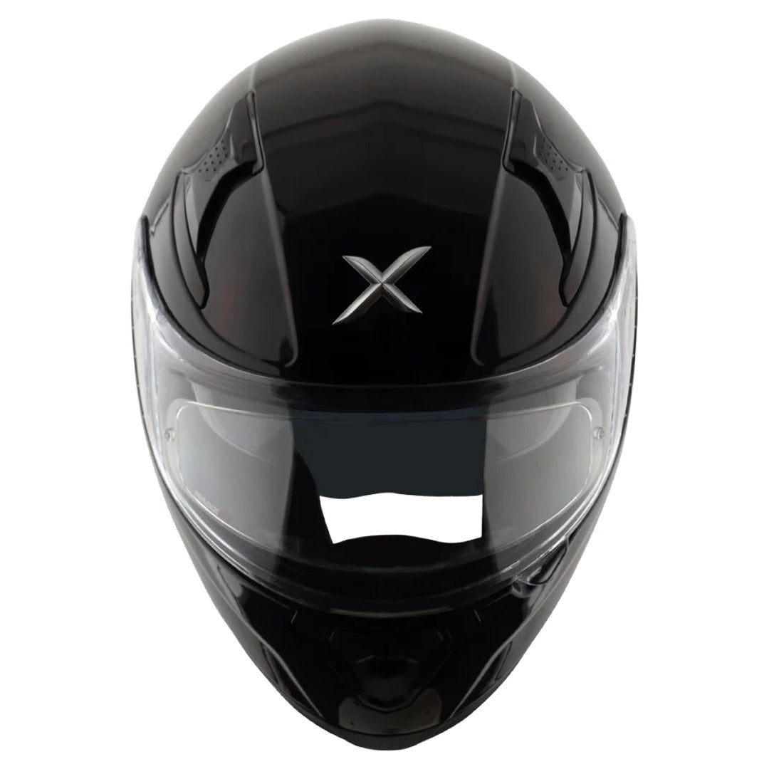 Axor Apex Solid ISI ECE DOT Certified Matt Black Full Face Dual Visor Helmet for Men and Women with Pinlock Fitted Outer Clear Visor and Inner Smoke Sun Visor