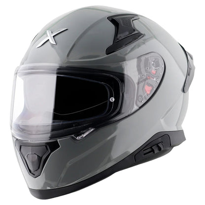 Axor Apex Solid ISI ECE DOT Certified Matt Black Full Face Dual Visor Helmet for Men and Women with Pinlock Fitted Outer Clear Visor and Inner Smoke Sun Visor