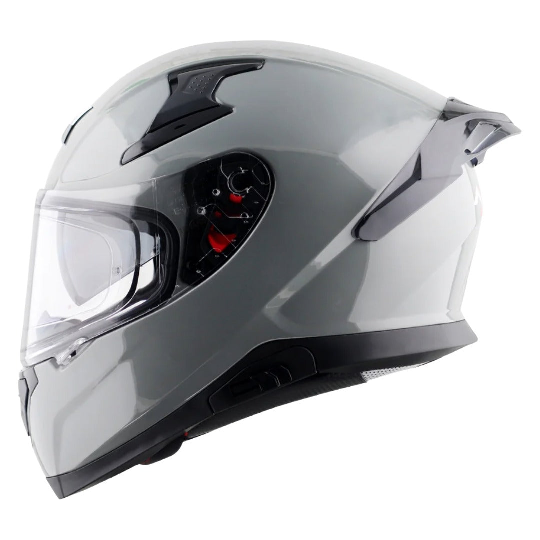 Axor Apex Solid ISI ECE DOT Certified Matt Black Full Face Dual Visor Helmet for Men and Women with Pinlock Fitted Outer Clear Visor and Inner Smoke Sun Visor