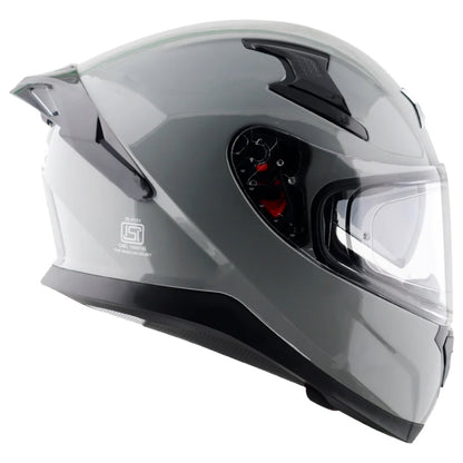 Axor Apex Solid ISI ECE DOT Certified Matt Black Full Face Dual Visor Helmet for Men and Women with Pinlock Fitted Outer Clear Visor and Inner Smoke Sun Visor