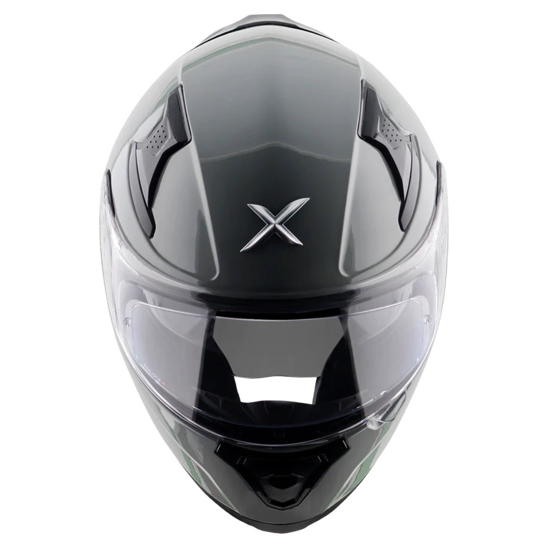 Axor Apex Solid ISI ECE DOT Certified Matt Black Full Face Dual Visor Helmet for Men and Women with Pinlock Fitted Outer Clear Visor and Inner Smoke Sun Visor