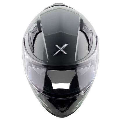Axor Apex Solid ISI ECE DOT Certified Matt Black Full Face Dual Visor Helmet for Men and Women with Pinlock Fitted Outer Clear Visor and Inner Smoke Sun Visor