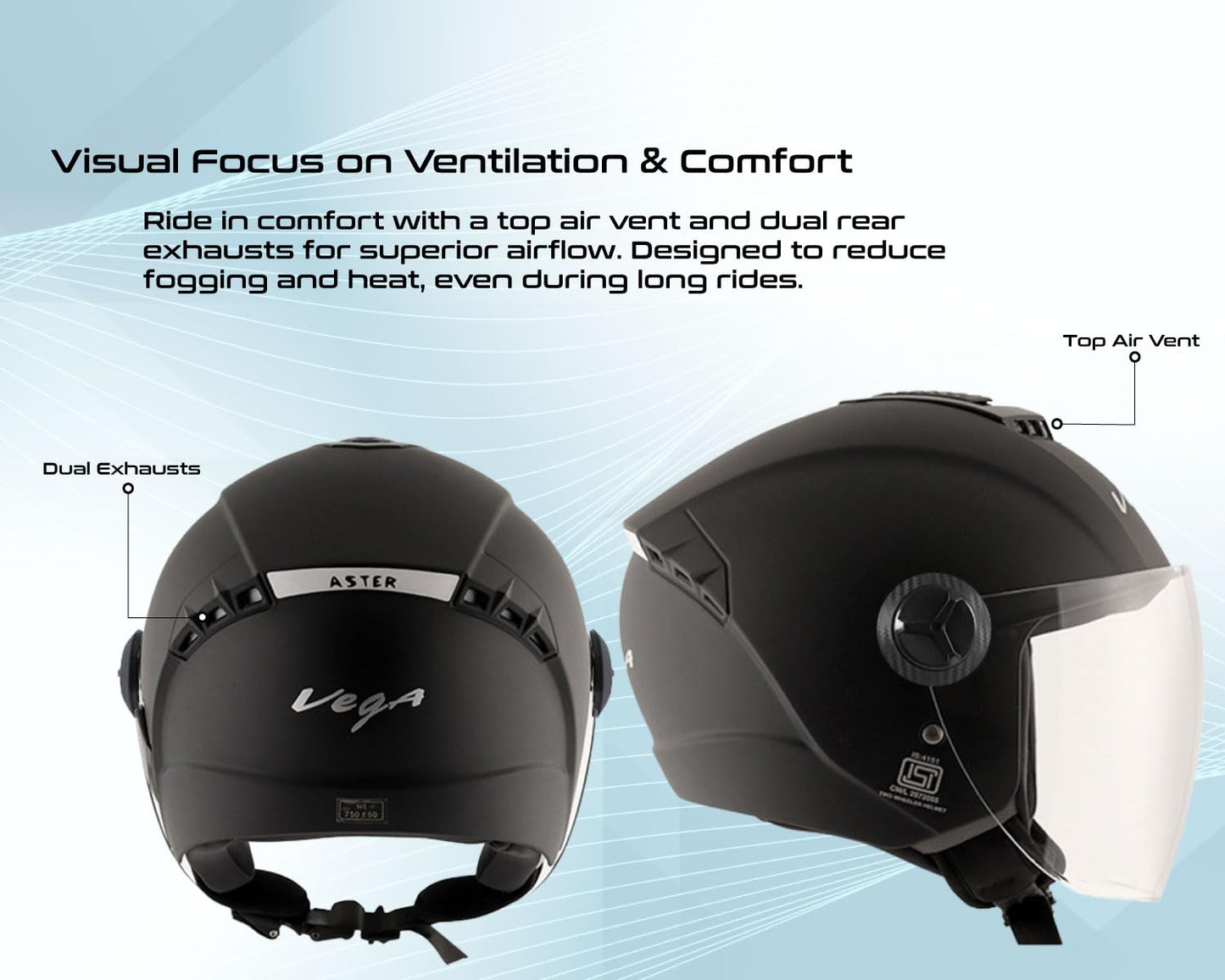 Vega Aster Dx ISI Certified Helmet