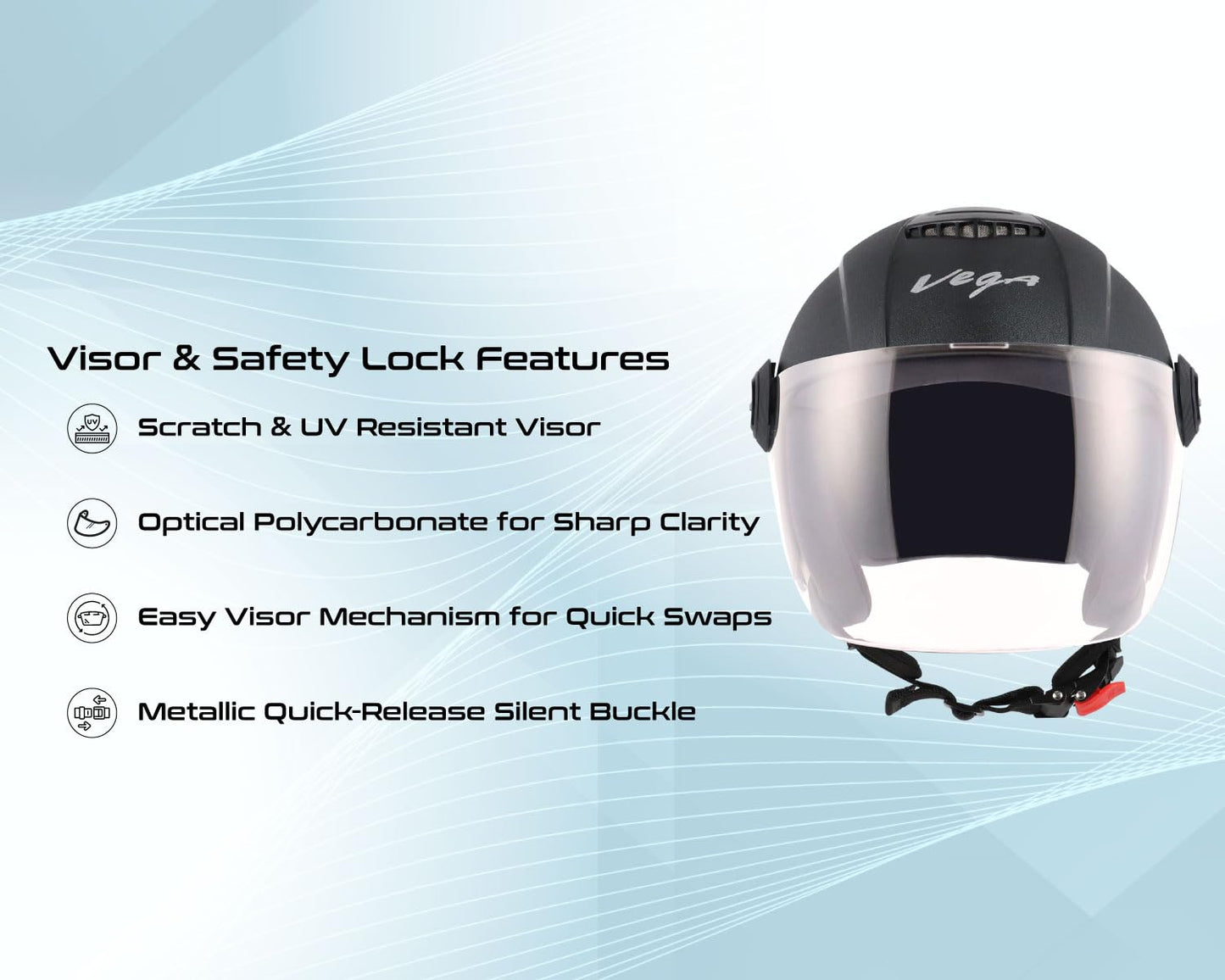 GUB Vega Aster ISI Certified Helmet Rough Finish Black