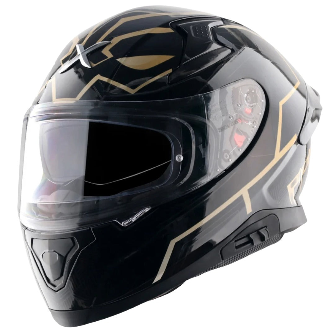 Axor Apex Marvel Black Panther ISI ECE and DOT Certified Full Face Helmet for Men and Women with Dual Visors