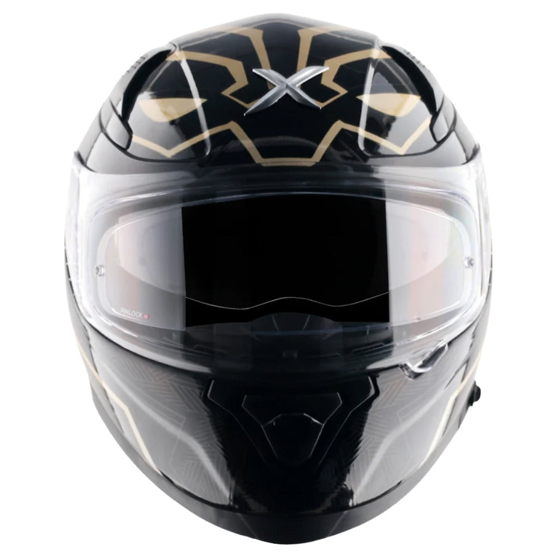 Axor Apex Marvel Black Panther ISI ECE and DOT Certified Full Face Helmet for Men and Women with Dual Visors