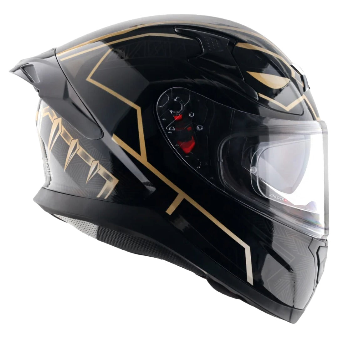Axor Apex Marvel Black Panther ISI ECE and DOT Certified Full Face Helmet for Men and Women with Dual Visors