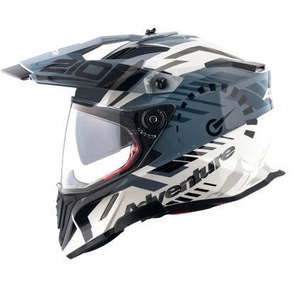 Axor X-Cross Speedometer ISI ECE and DOT Certified Premium Off-Road Full Face Helmet with Pinlock Fitted Dual Visors and Stylish Peak