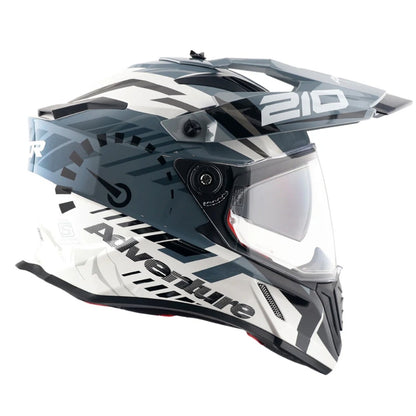 Axor X-Cross Speedometer ISI ECE and DOT Certified Premium Off-Road Full Face Helmet with Pinlock Fitted Dual Visors and Stylish Peak