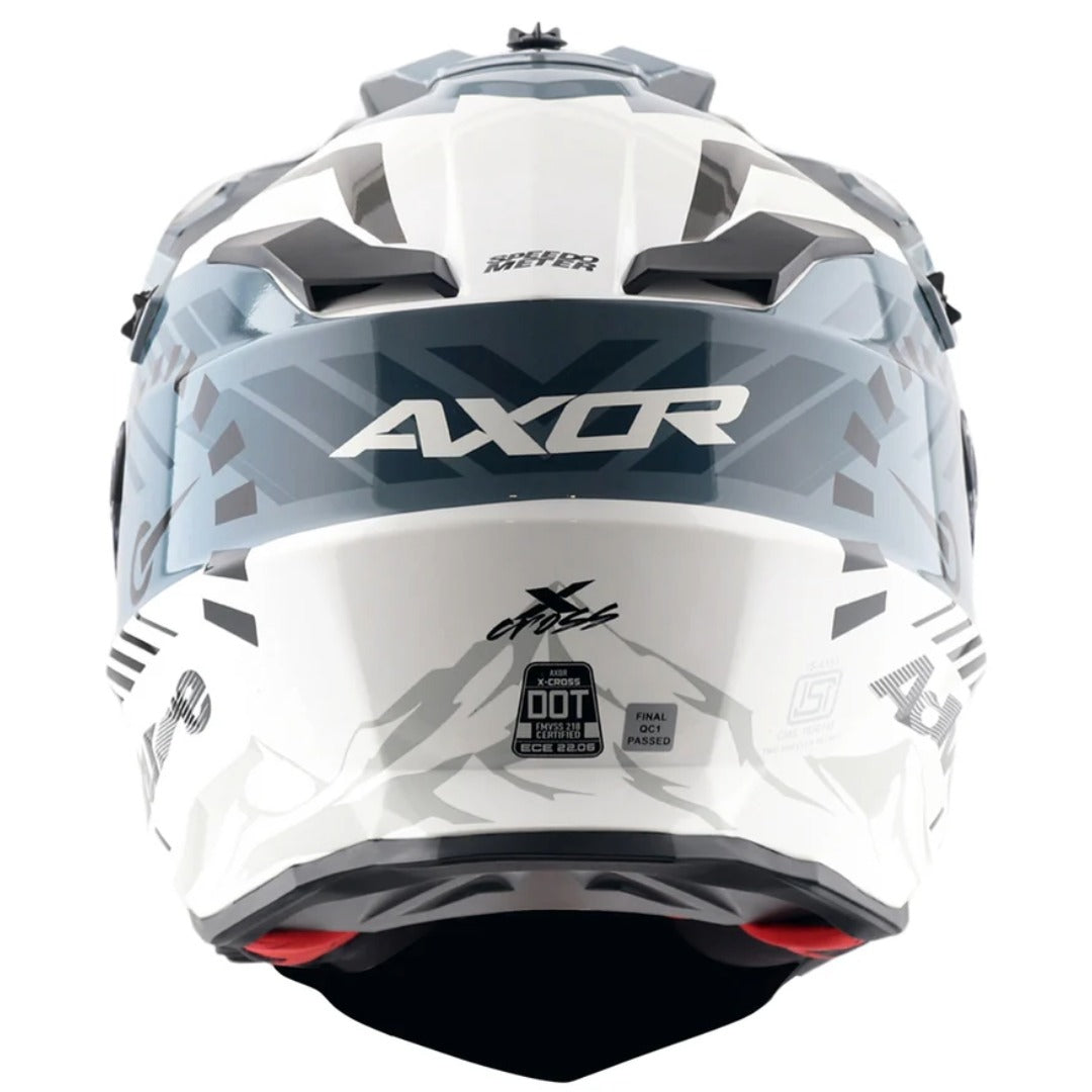 Axor X-Cross Speedometer ISI ECE and DOT Certified Premium Off-Road Full Face Helmet with Pinlock Fitted Dual Visors and Stylish Peak