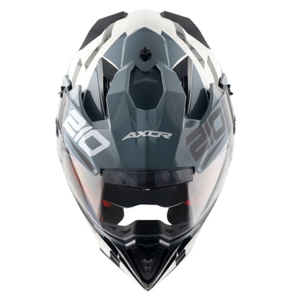 Axor X-Cross Speedometer ISI ECE and DOT Certified Premium Off-Road Full Face Helmet with Pinlock Fitted Dual Visors and Stylish Peak