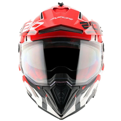 Axor X-Cross Speedometer ISI ECE and DOT Certified Premium Off-Road Full Face Helmet with Pinlock Fitted Dual Visors and Stylish Peak
