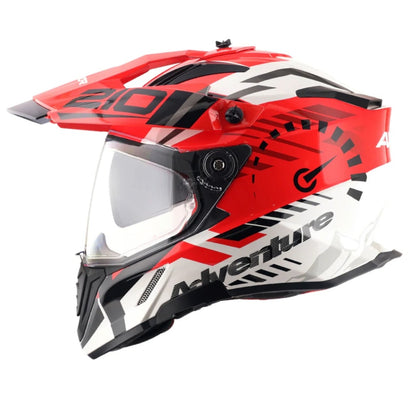 Axor X-Cross Speedometer ISI ECE and DOT Certified Premium Off-Road Full Face Helmet with Pinlock Fitted Dual Visors and Stylish Peak