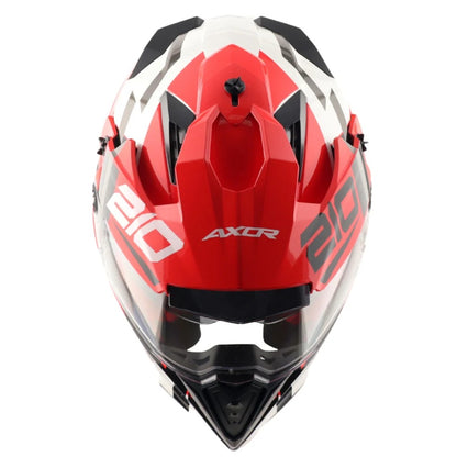 Axor X-Cross Speedometer ISI ECE and DOT Certified Premium Off-Road Full Face Helmet with Pinlock Fitted Dual Visors and Stylish Peak