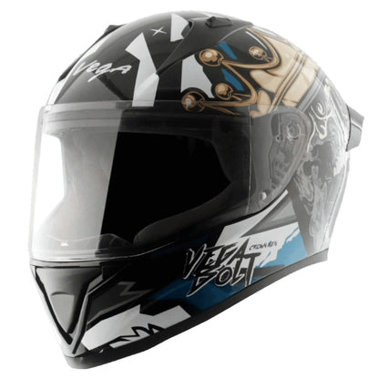 Vega Bolt Crown Men ISI and DOT Certified Full Face Helmet