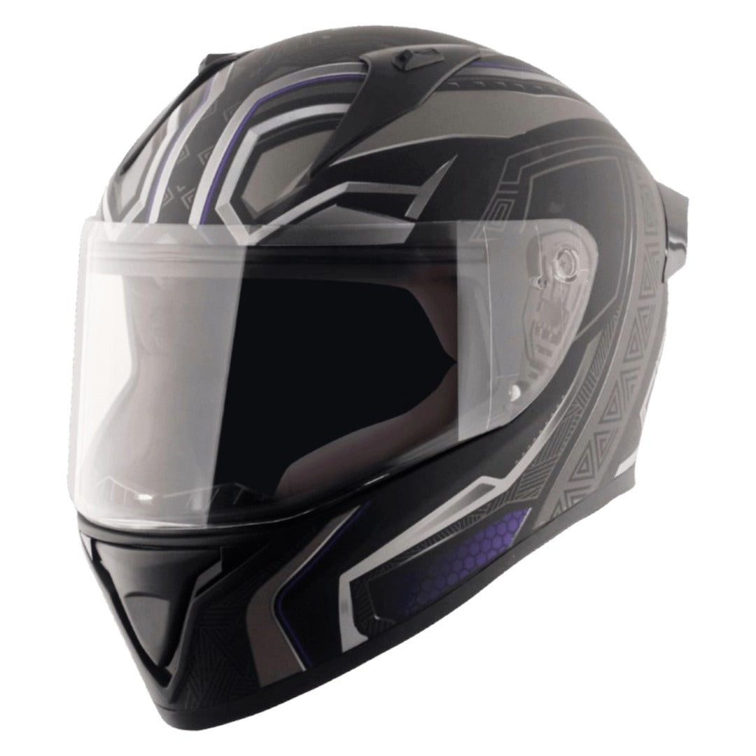 GUB Bolt Marvel Black Panther Edition Matte Finish Helmet