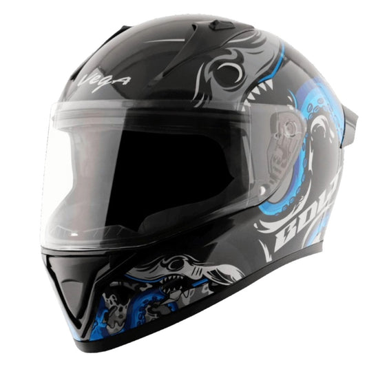 GUB Vega Bolt Octopus ISI and DOT Certified Full Face Helmet for Men with Clear Visor