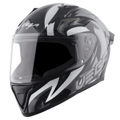Vega Bolt Speedx ISI and DOT Certified Full Face Helmet for Men with Clear Visor