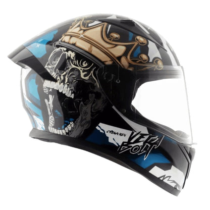Vega Bolt Crown Men ISI and DOT Certified Full Face Helmet