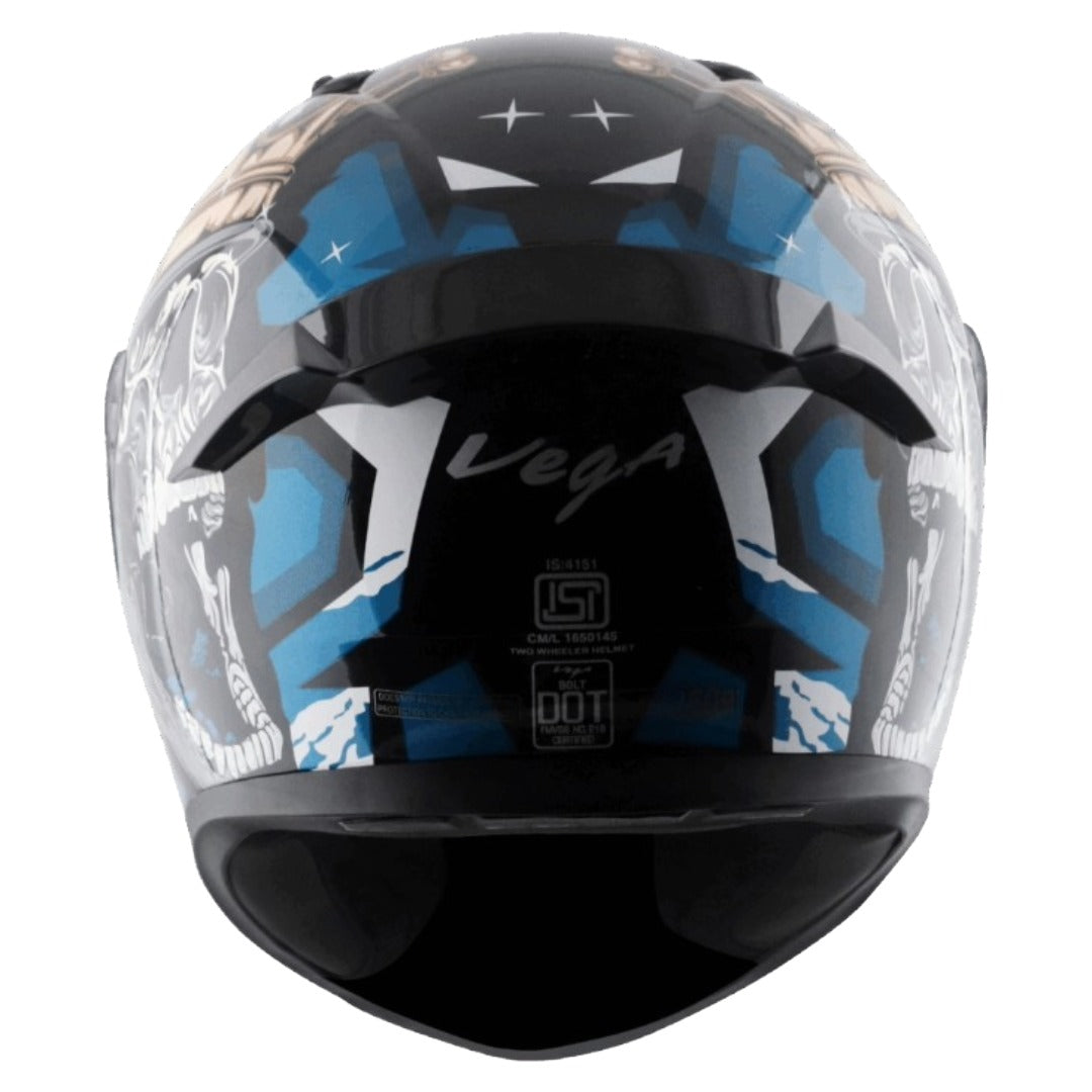 GUB Vega Bolt Crown Men ISI and DOT Certified Full Face Helmet