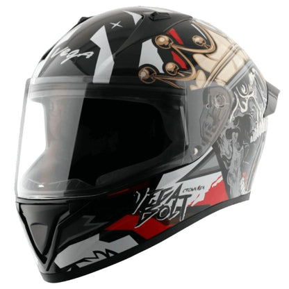 Vega Bolt Crown Men ISI and DOT Certified Full Face Helmet