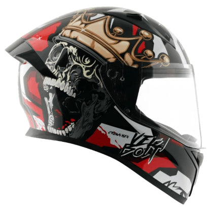 Vega Bolt Crown Men ISI and DOT Certified Full Face Helmet
