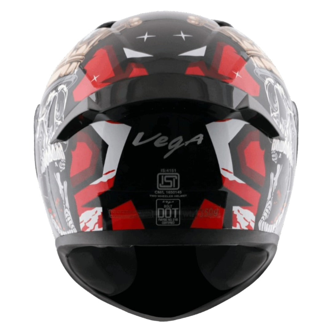 GUB Vega Bolt Crown Men ISI and DOT Certified Full Face Helmet