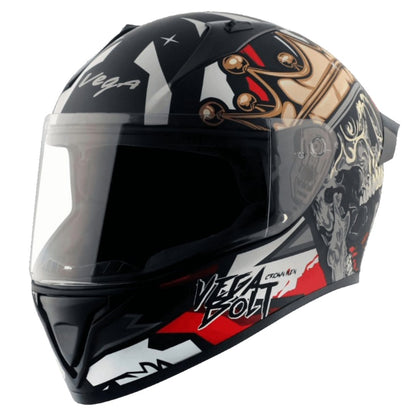 Vega Bolt Crown Men ISI and DOT Certified Full Face Helmet