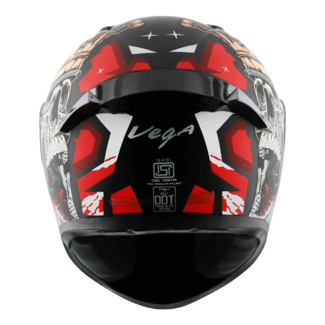 GUB Vega Bolt Crown Men ISI and DOT Certified Full Face Helmet