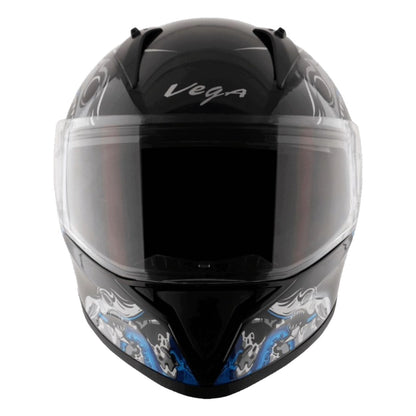 Vega Bolt Octopus ISI and DOT Certified Full Face Helmet for Men with Clear Visor