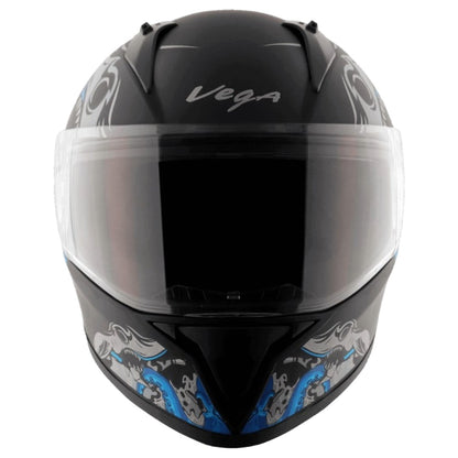 Vega Bolt Octopus ISI and DOT Certified Full Face Helmet for Men with Clear Visor