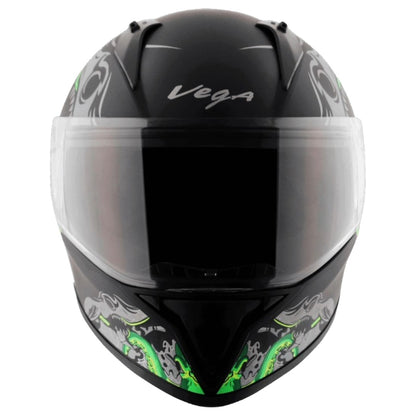 Vega Bolt Octopus ISI and DOT Certified Full Face Helmet for Men with Clear Visor