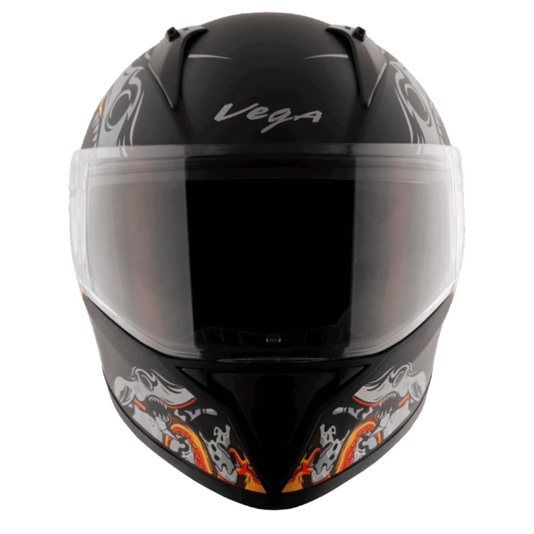 GUB Vega Bolt Octopus ISI and DOT Certified Full Face Helmet for Men with Clear Visor