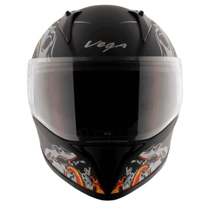 Vega Bolt Octopus ISI and DOT Certified Full Face Helmet for Men with Clear Visor