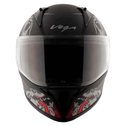 Vega Bolt Octopus ISI and DOT Certified Full Face Helmet for Men with Clear Visor