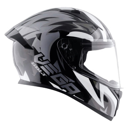Vega Bolt Speedx ISI and DOT Certified Full Face Helmet for Men with Clear Visor