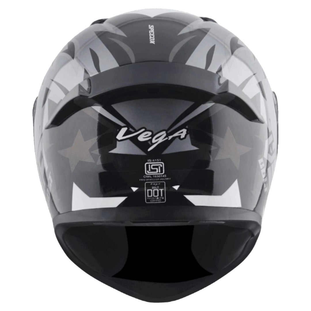 GUB Vega Bolt Speedx ISI and DOT Certified Full Face Helmet for Men with Clear Visor