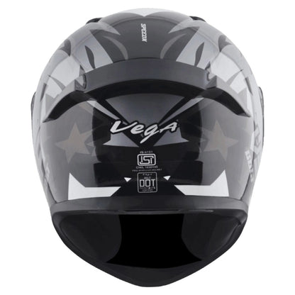 Vega Bolt Speedx ISI and DOT Certified Full Face Helmet for Men with Clear Visor