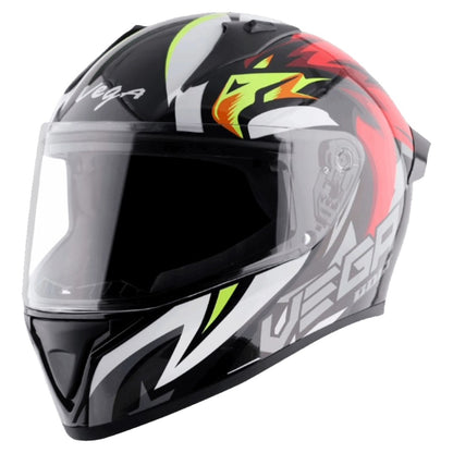 Vega Bolt Speedx ISI and DOT Certified Full Face Helmet for Men with Clear Visor