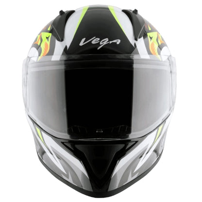 Vega Bolt Speedx ISI and DOT Certified Full Face Helmet for Men with Clear Visor