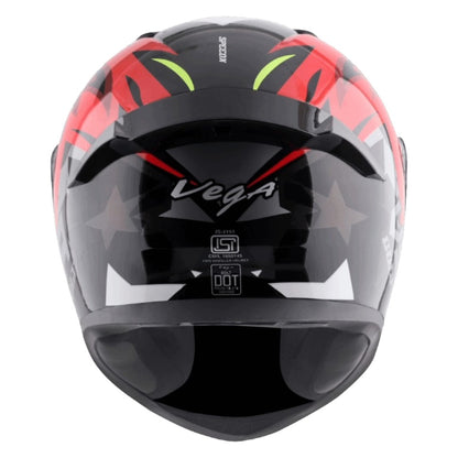 Vega Bolt Speedx ISI and DOT Certified Full Face Helmet for Men with Clear Visor