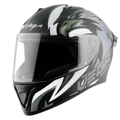 Vega Bolt Speedx ISI and DOT Certified Full Face Helmet for Men with Clear Visor